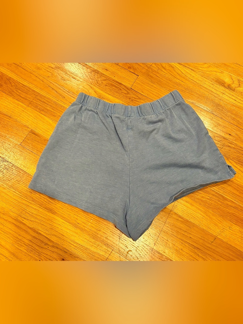 Garage Women's Slate Blue Elastic Waist Athletic Shorts Size Medium - Picture 2 of 3